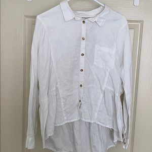Anthropologie peplum button-down shirt